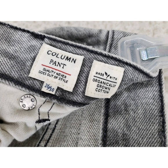 Levis Made Crafted Column Pant Jean Wmn 26x30 Gray Hi Rise Organic Cotton(28x30) - Picture 2 of 15